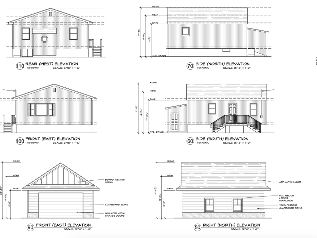 A proposal to construct contractor buildings along Drum Point Road by Del Prete Construction. (Source: Planning Document/Shorebeat)